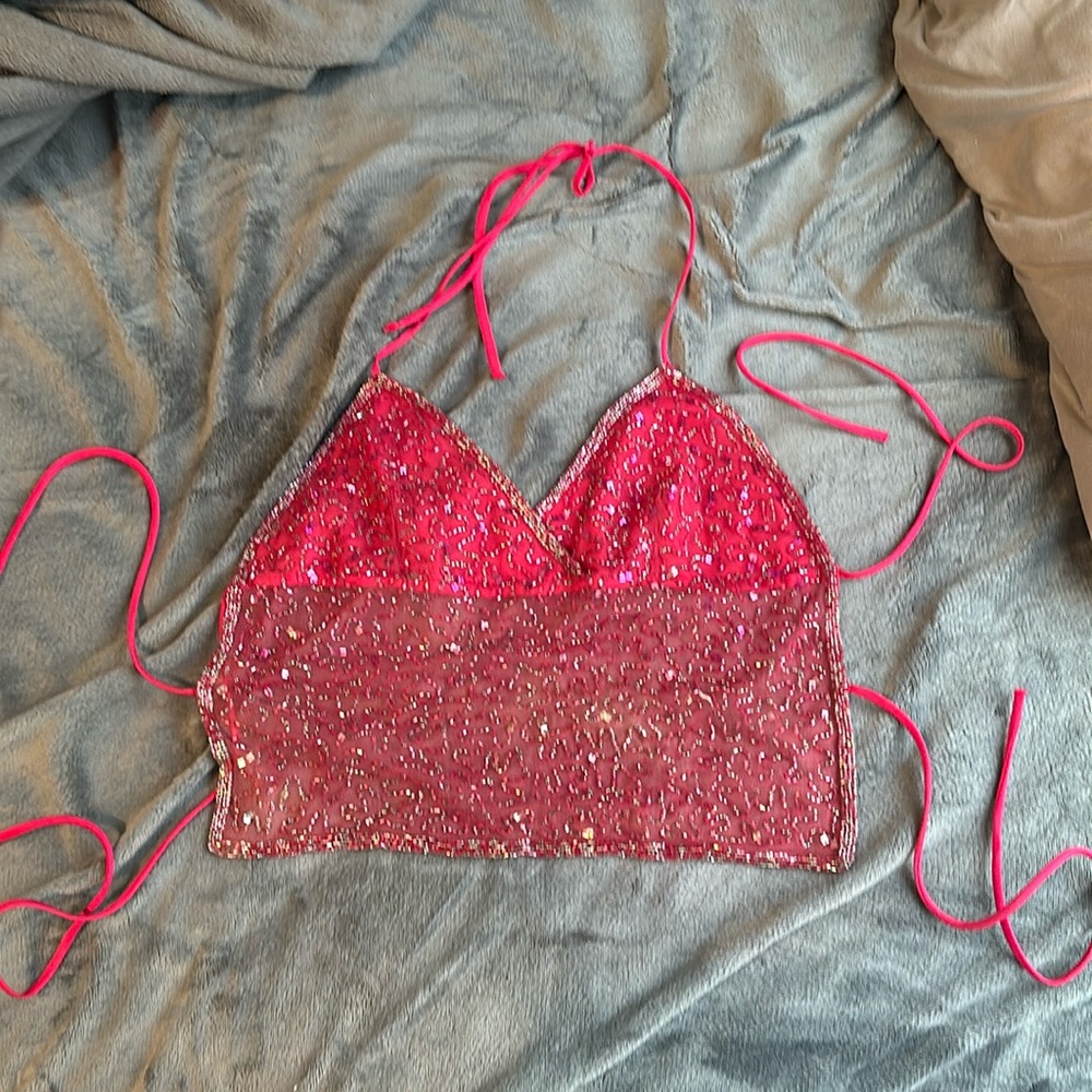 Charlotte Russe Vintage Backless Top